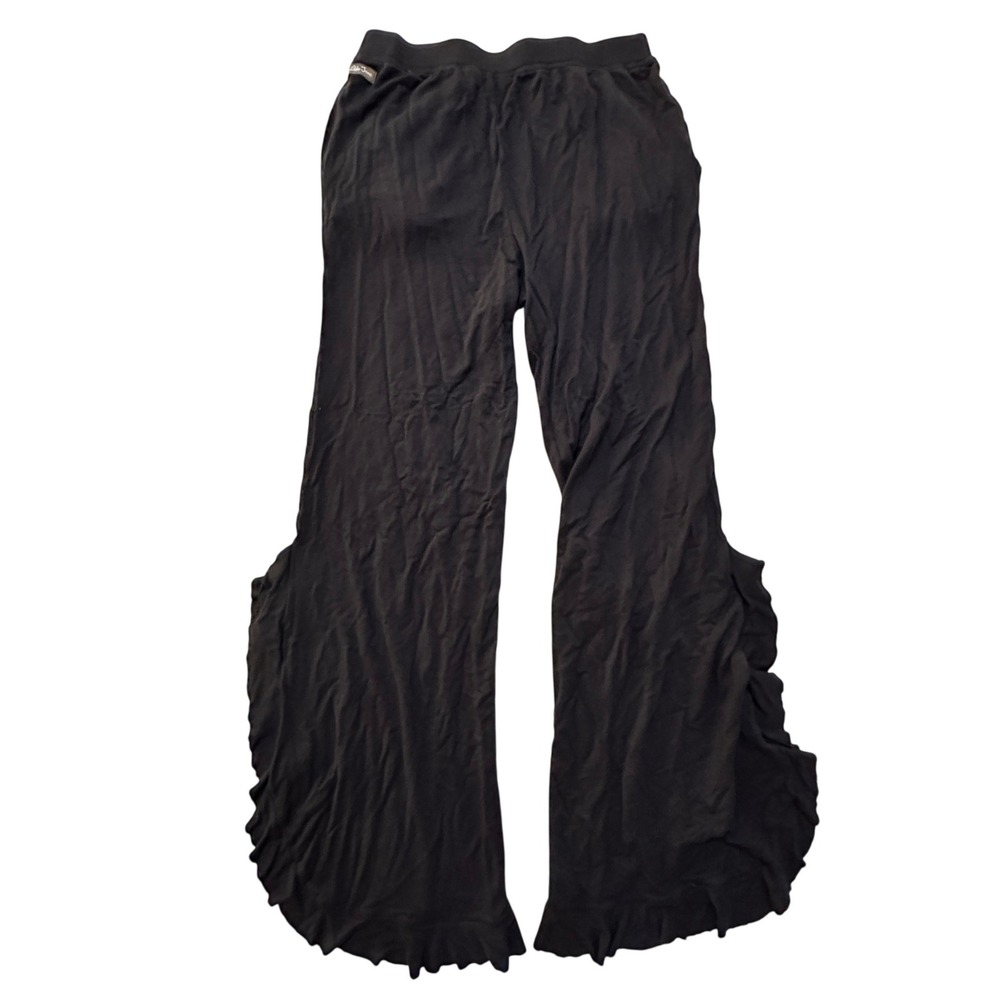 Matilda Jane Black Ruffle Flare Pants Womens S Junior 16 Whimsigoth Boho Lounge - Picture 2 of 10
